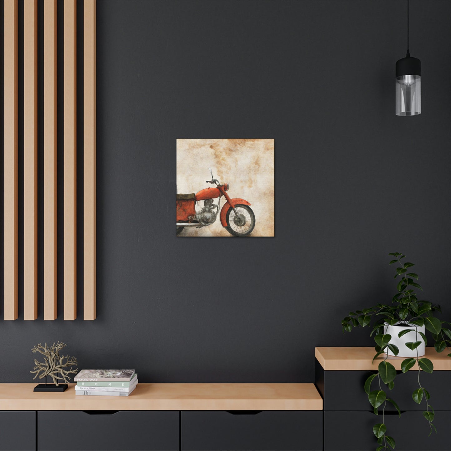 "Motorcycle And Moonlight Dream" - Canvas