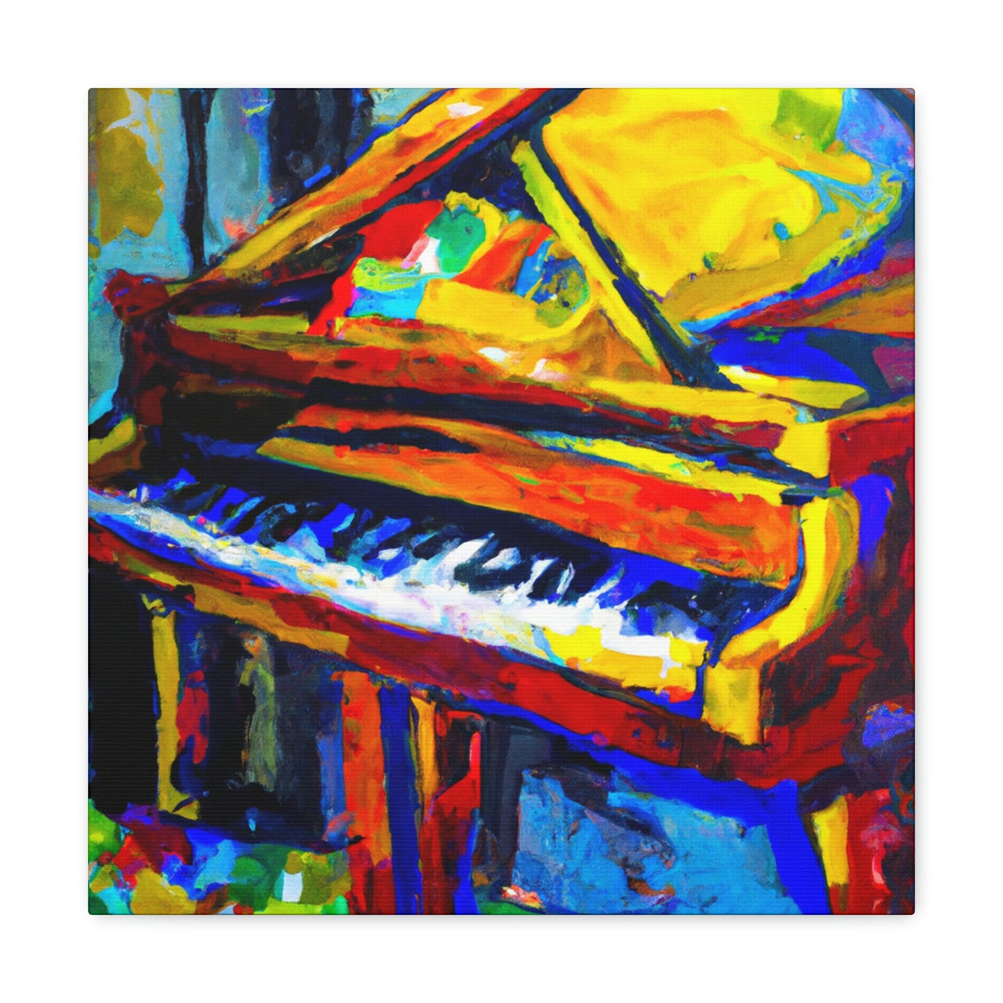 "Playing Piano in Color" - Canvas