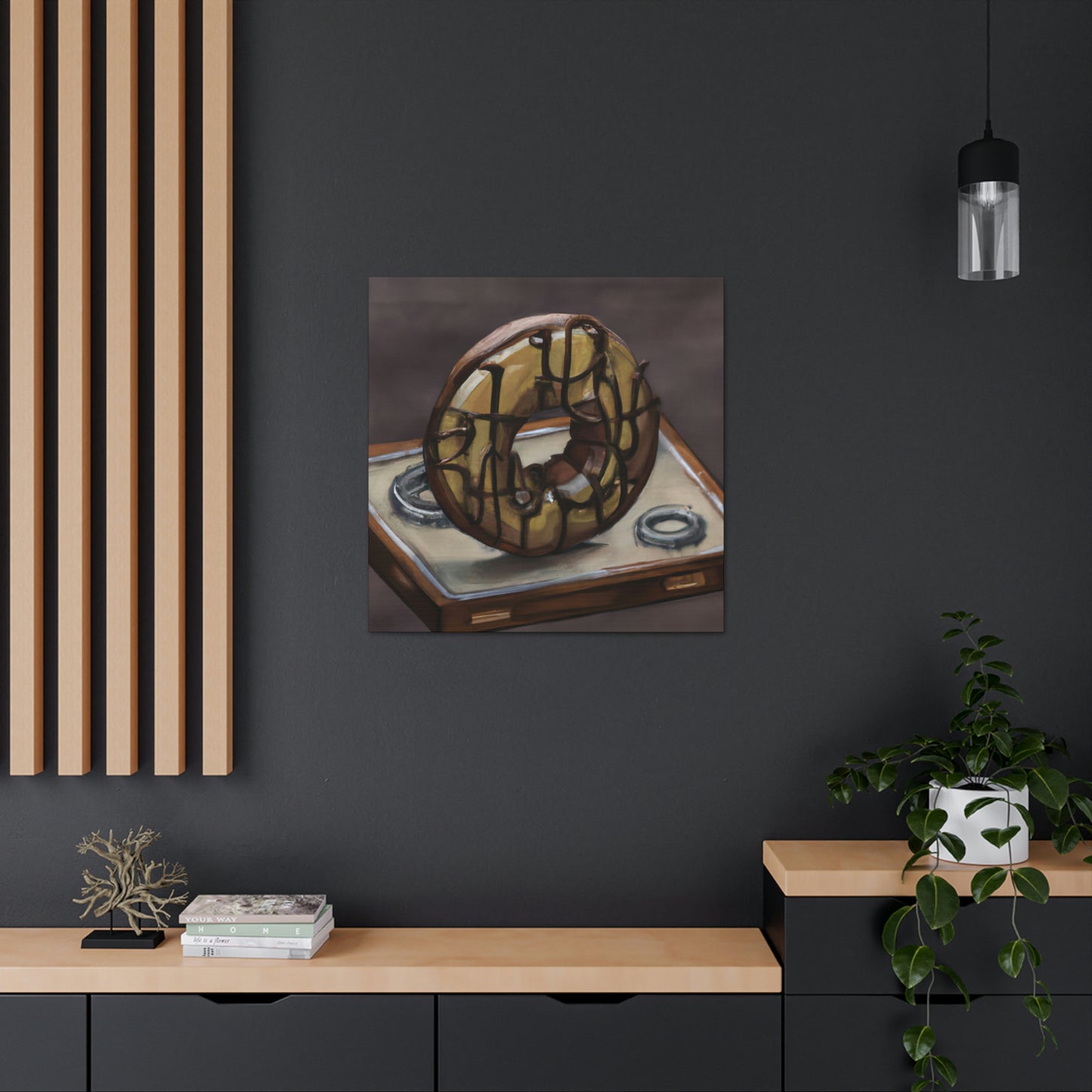 "The Steamy Doughnut Shop" - Canvas