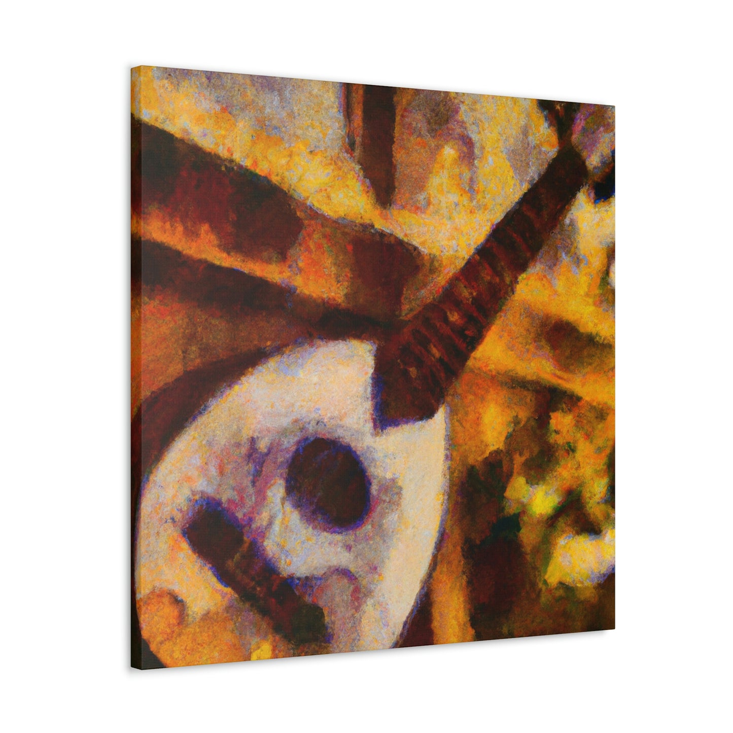 Mandolin in Moonlight. - Canvas