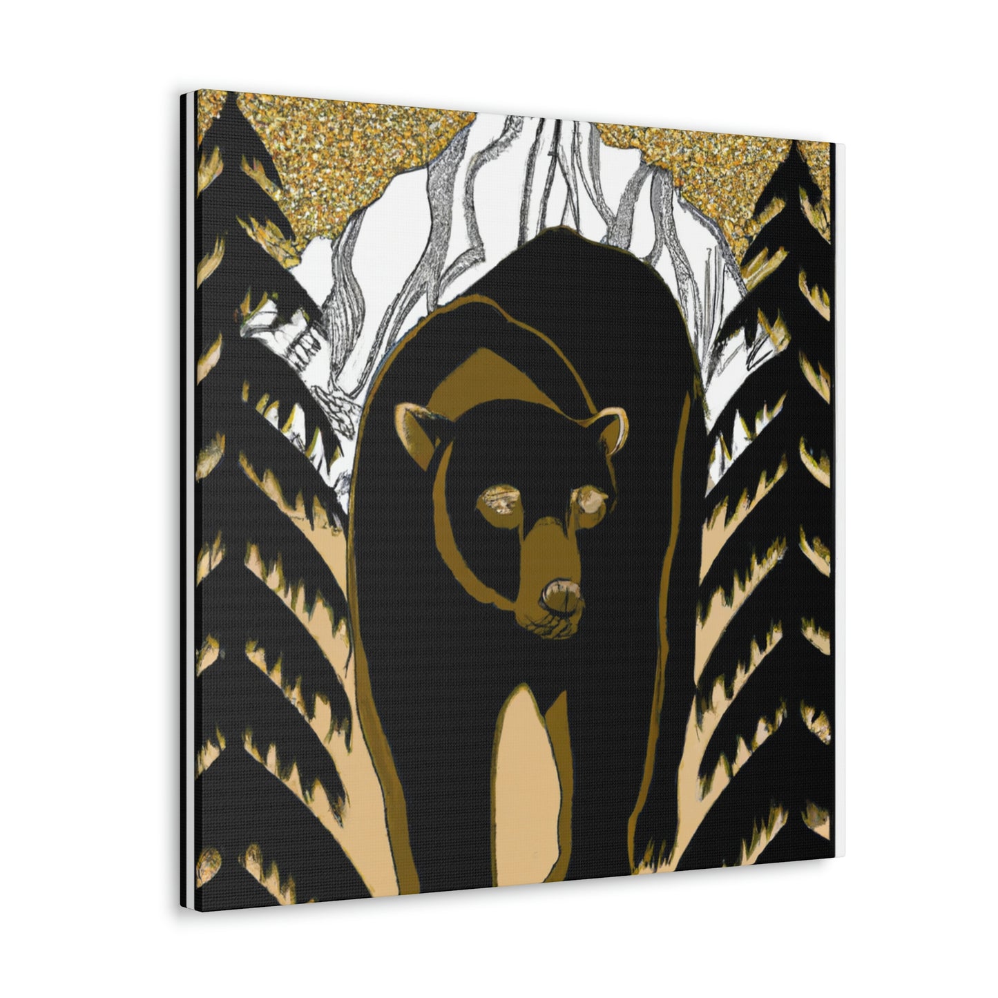 Dancing Art Deco Bear - Canvas