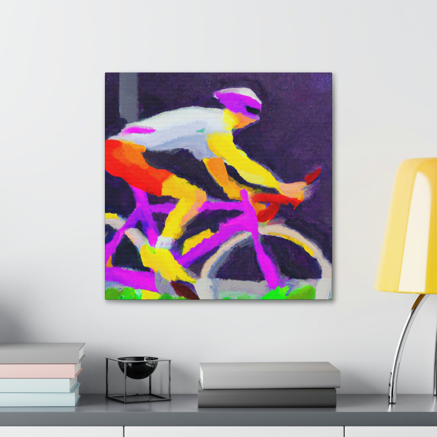 Bicycling in Minimalism - Canvas