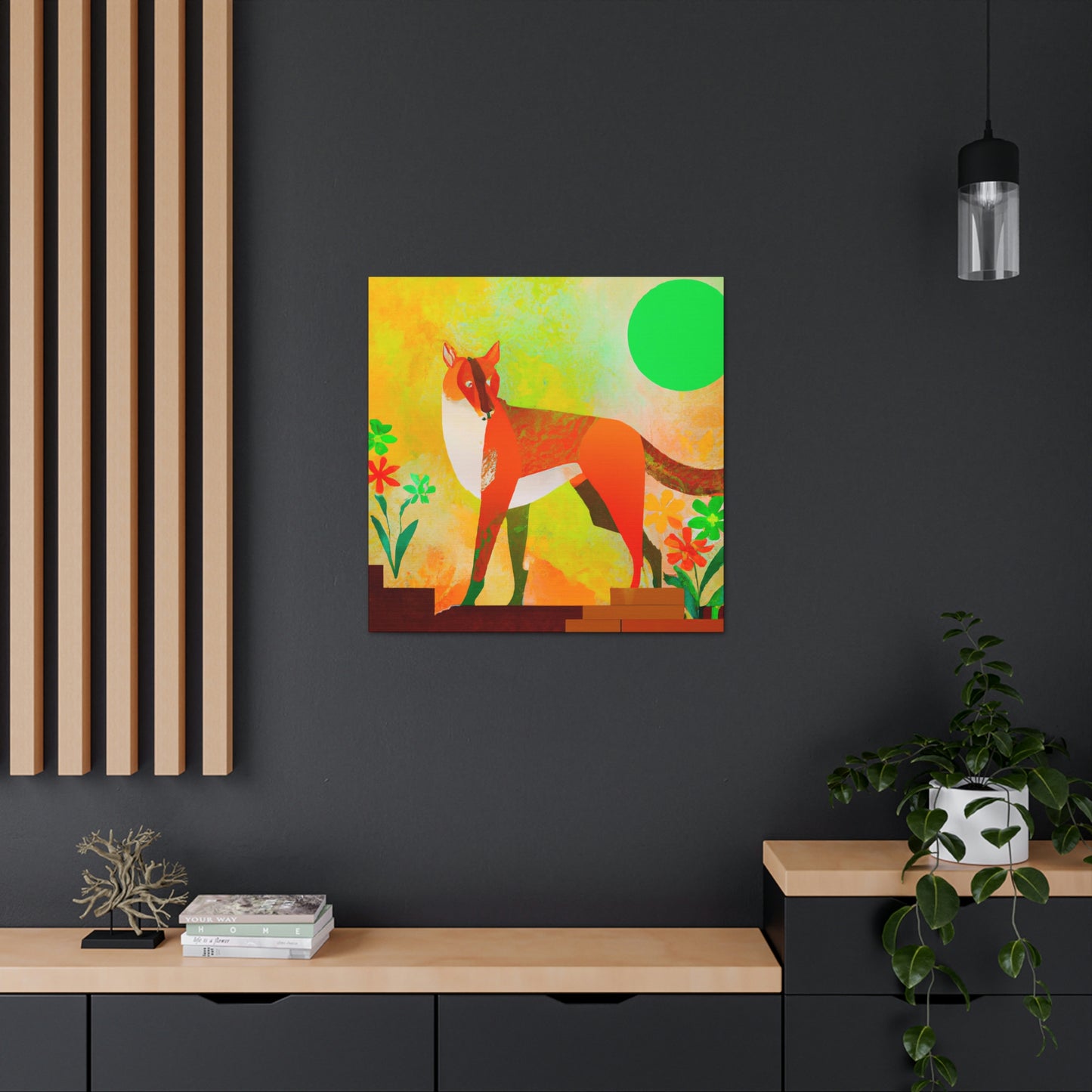 Dhole in Art Deco - Canvas