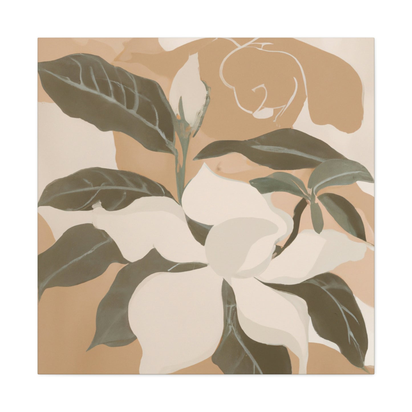 "Gardenia Perfumed Petals" - Canvas