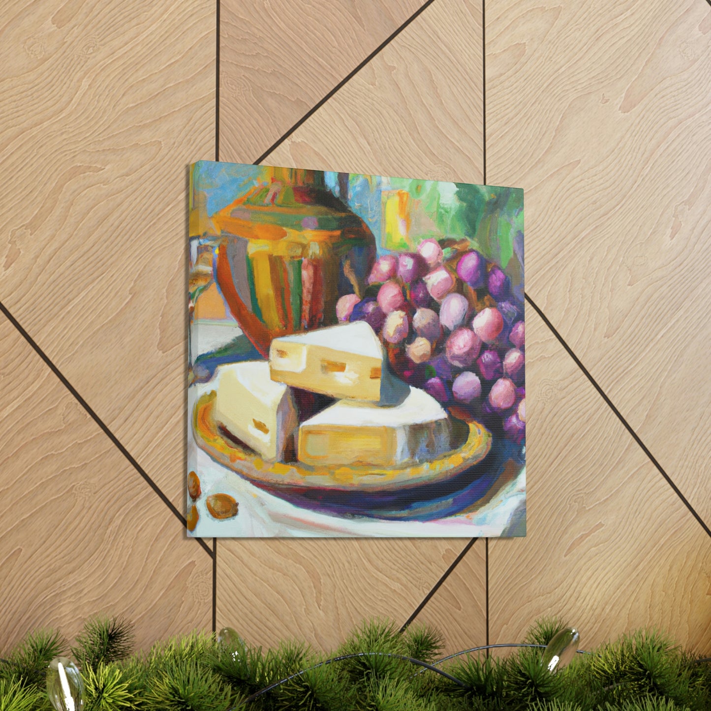 "Cheese and Grapes Feast" - Canvas