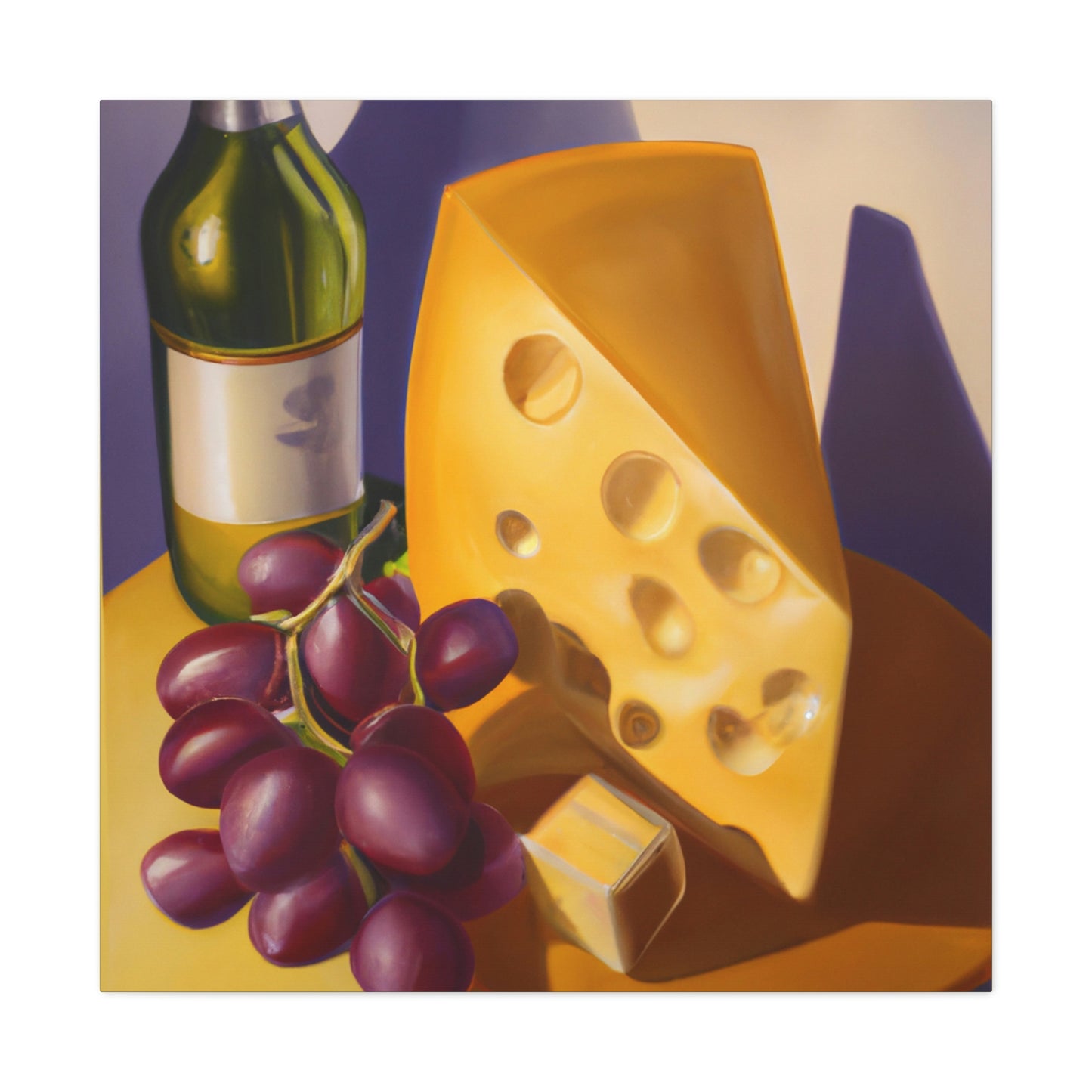 Cheese and Grapes Feast - Canvas