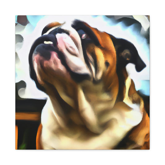 "Surreal Bulldog Dreamscape" - Canvas