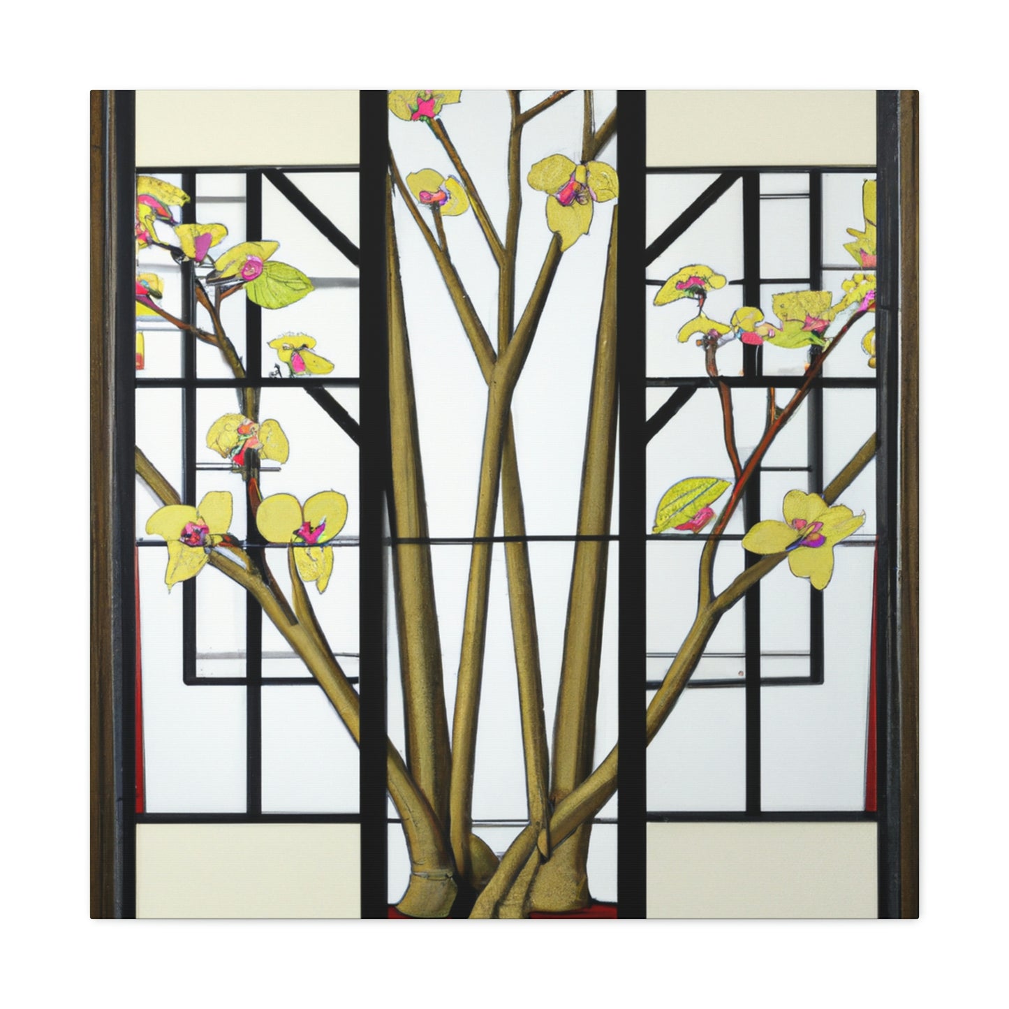 Vibrant Deco Dogwood - Canvas