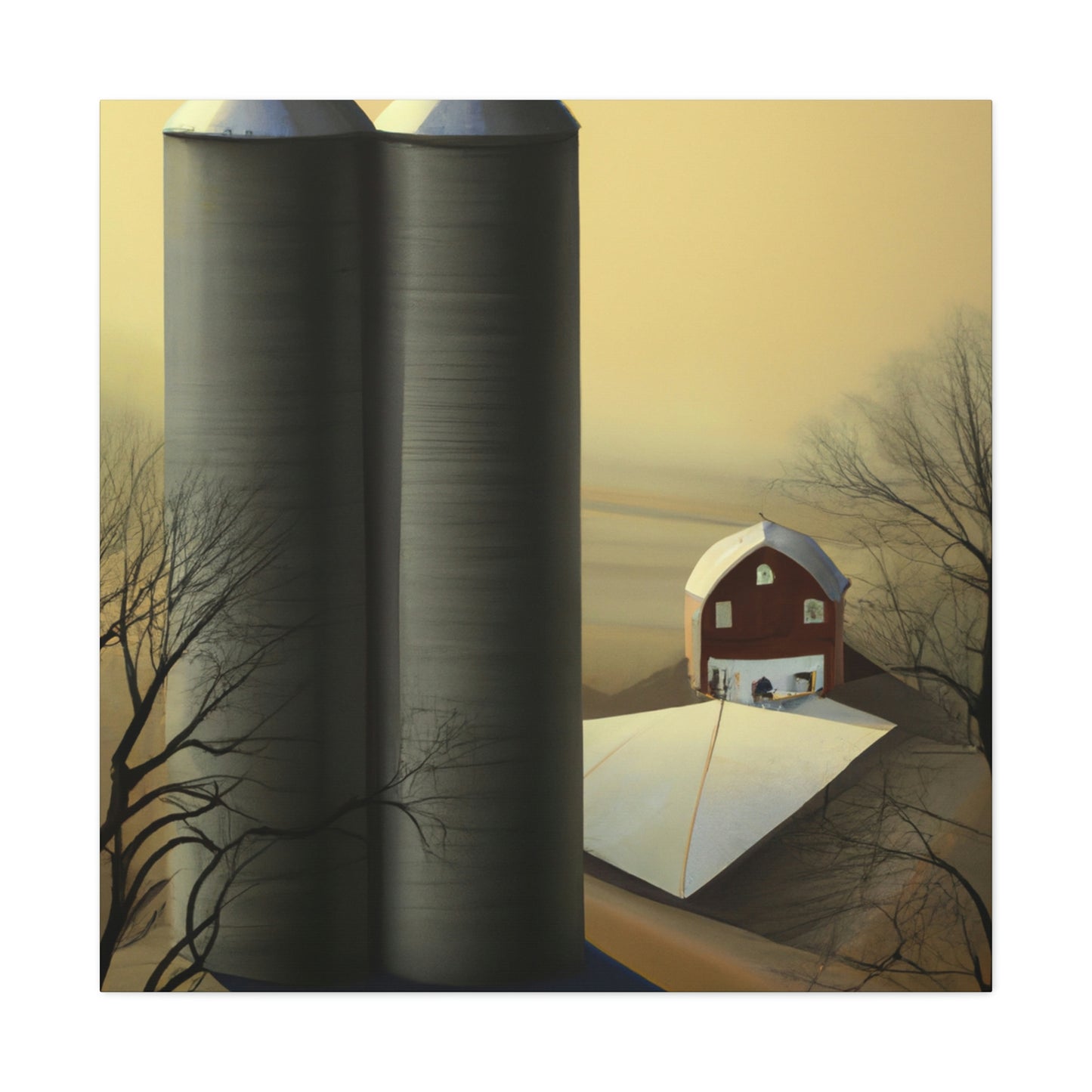 Silos in Surrealism - Canvas