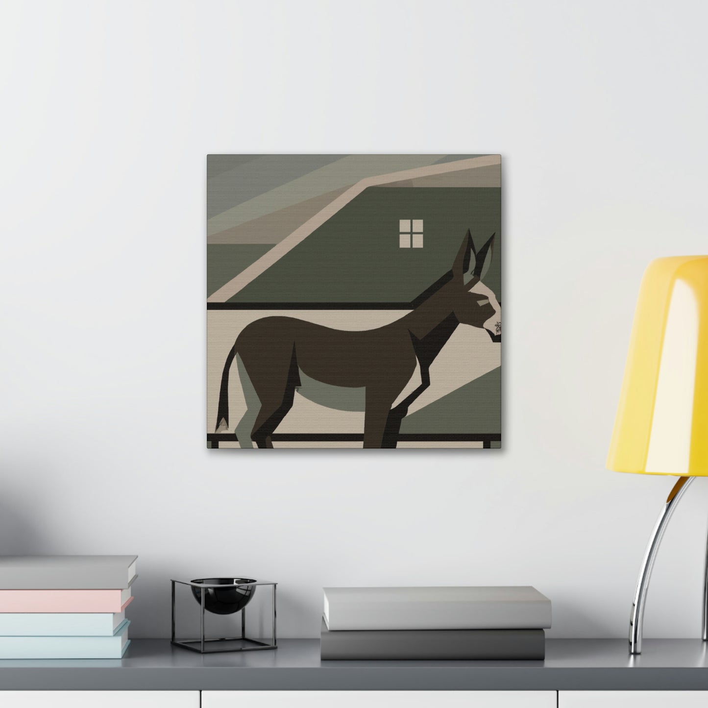 "Mules in Moonlight Deco" - Canvas