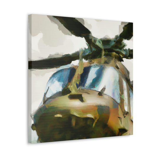 Helicopter in Flight - Canvas