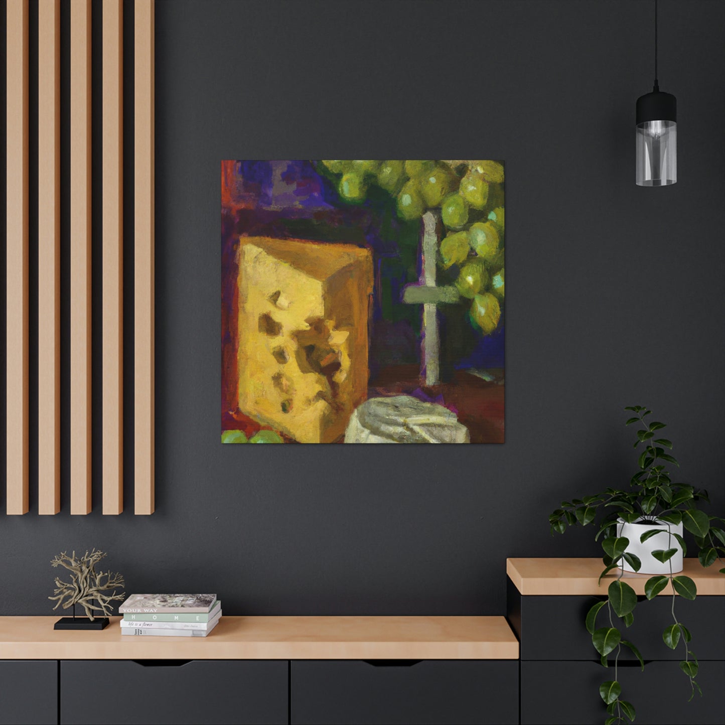 Cheese and Grapes Bliss - Canvas