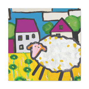 "Sheep in Splendid Hues" - Canvas