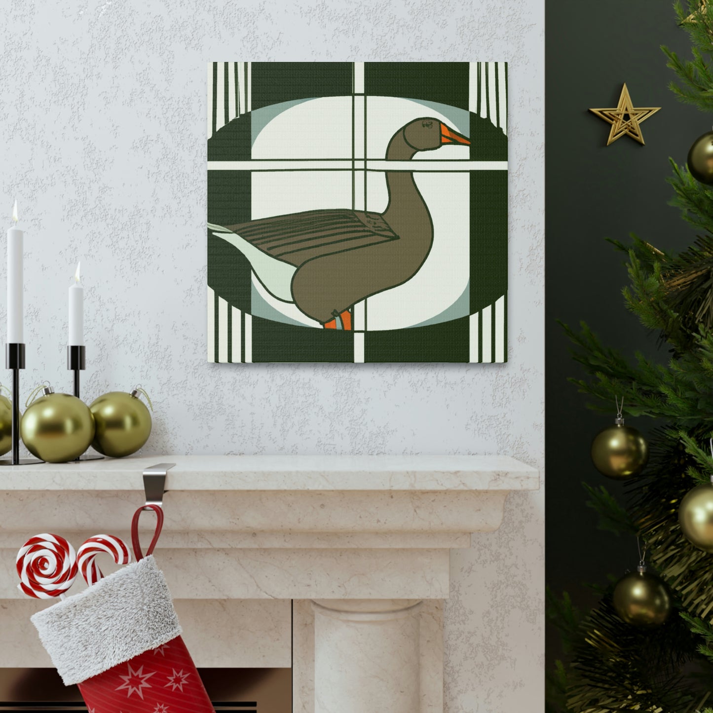 Goose in Deco Style - Canvas