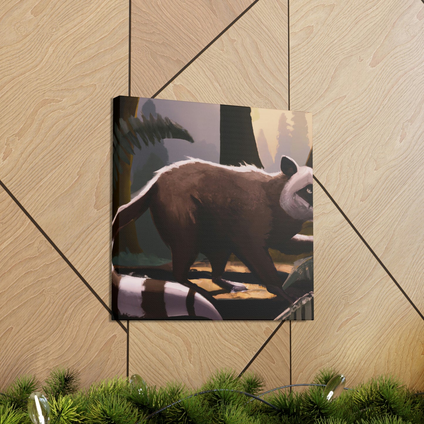 "Opossum in Art Deco" - Canvas