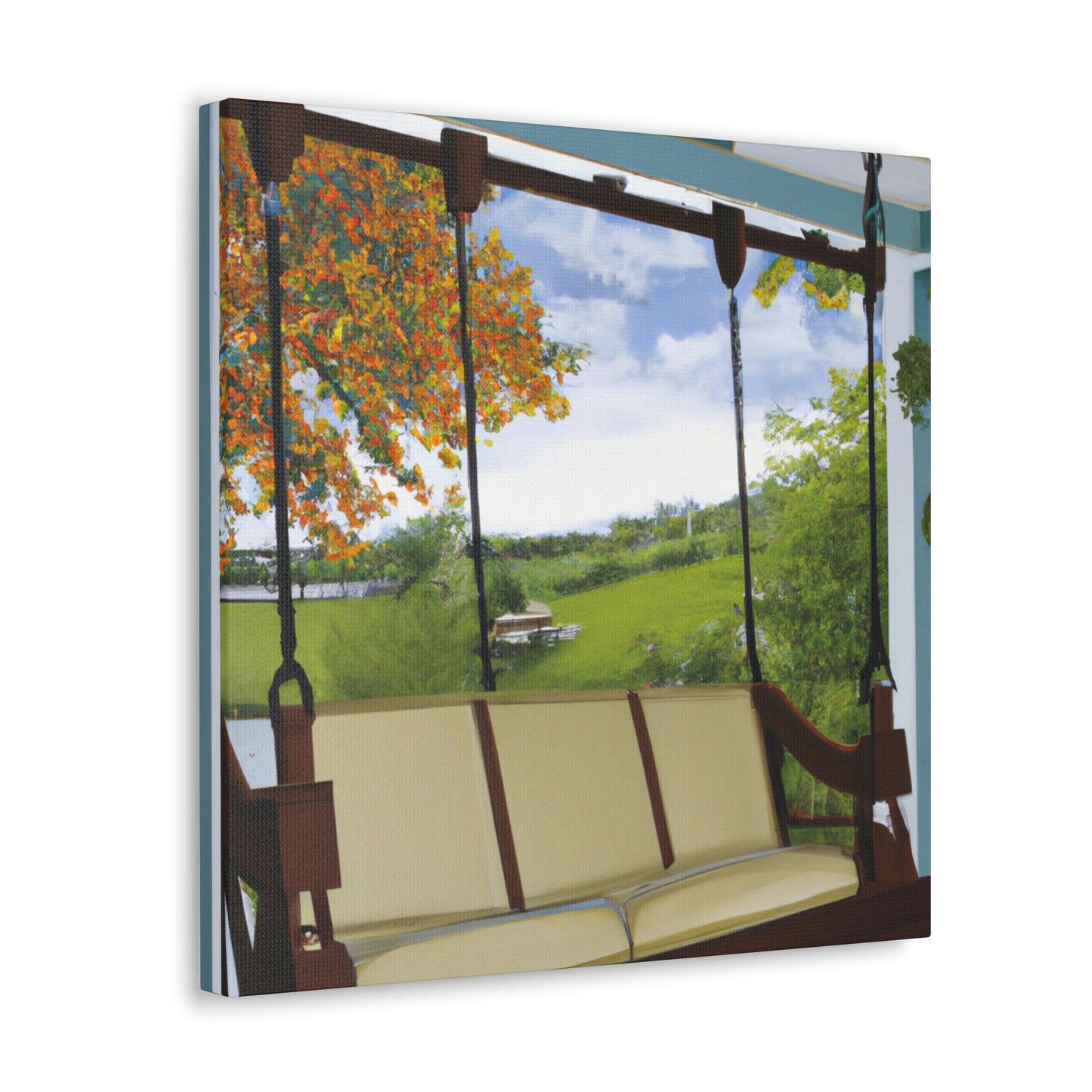 "Porch Swing in Bloom" - Canvas