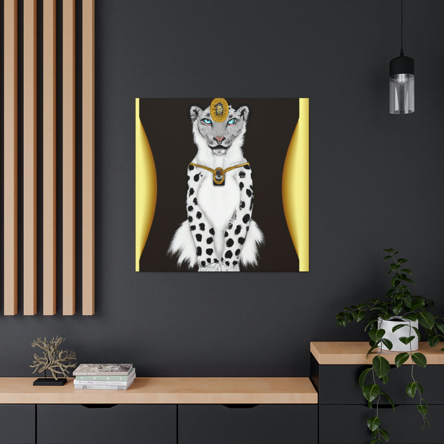 "Luxurious Snowy Panther" - Canvas