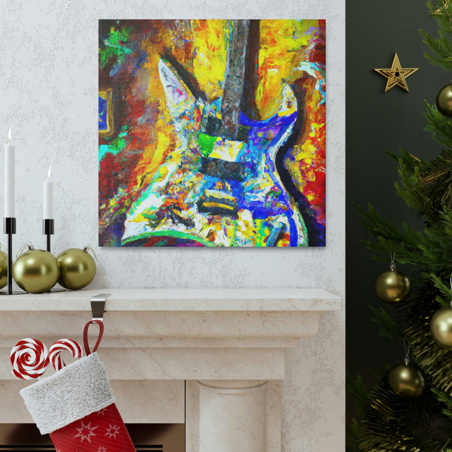 "Electric Guitar Enigma" - Canvas