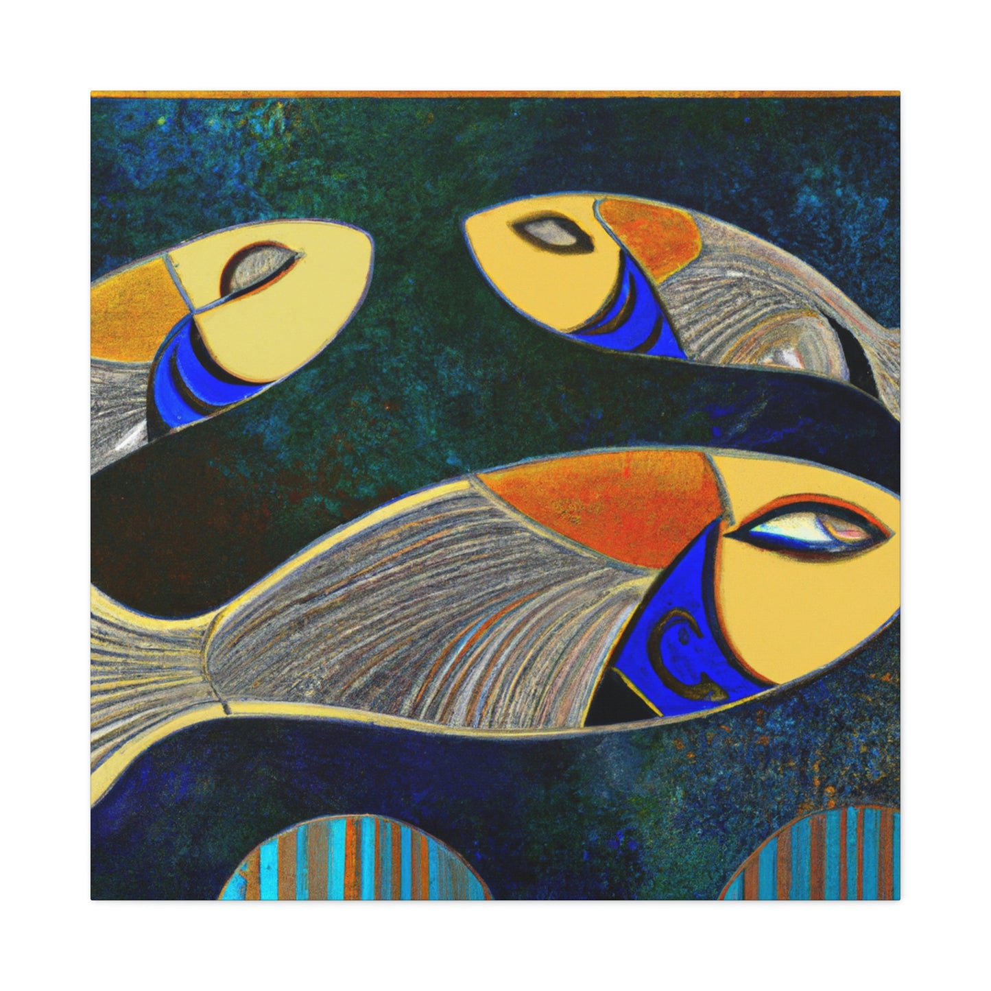 "Dancing Killifish Splendor" - Canvas