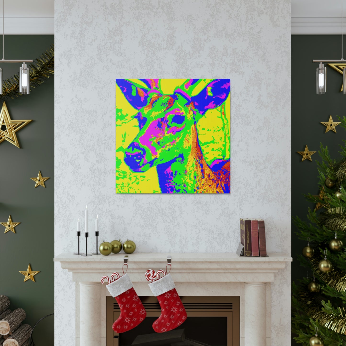 Whitetail Deer Pop Art - Canvas