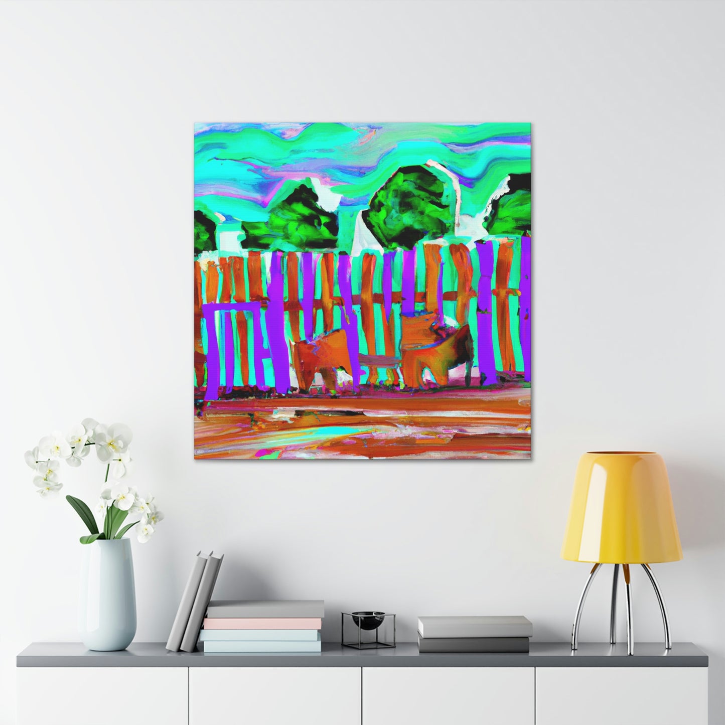 Fence of the Farm - Canvas