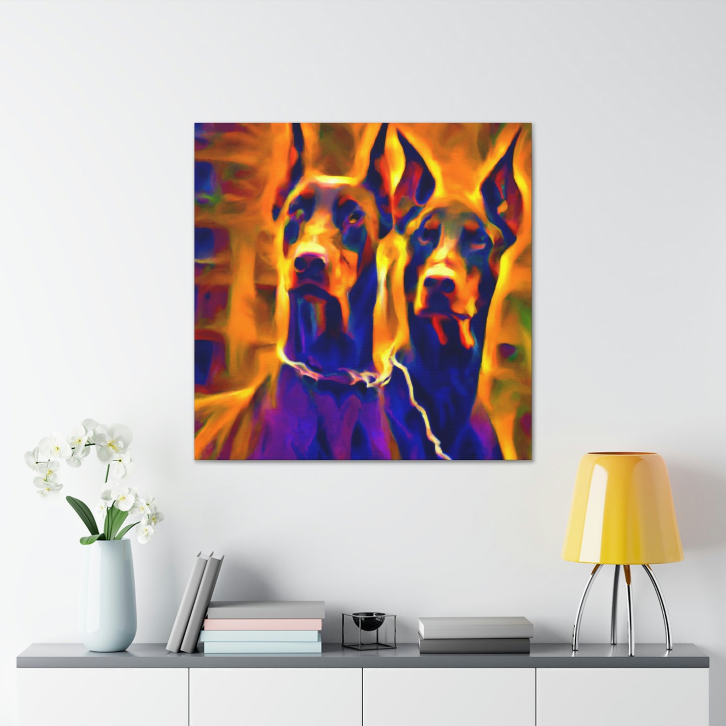 "Loyal Doberman Dreams" - Canvas