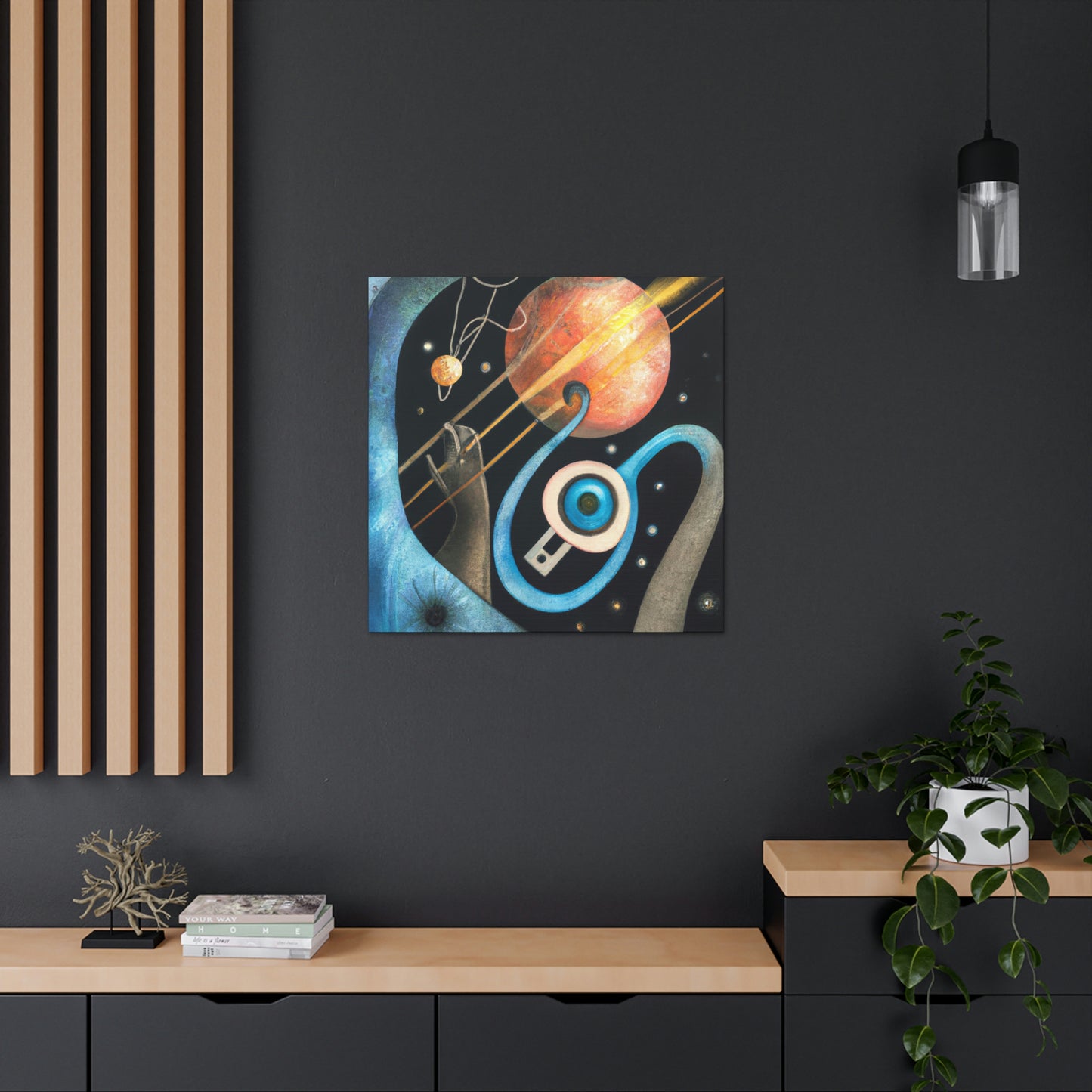 Pluto: Cosmic Deco - Canvas