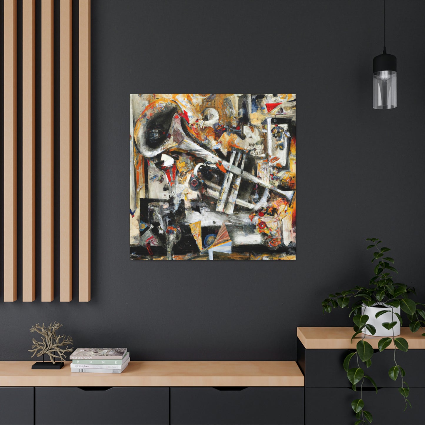 Trombone in Abstraction - Canvas