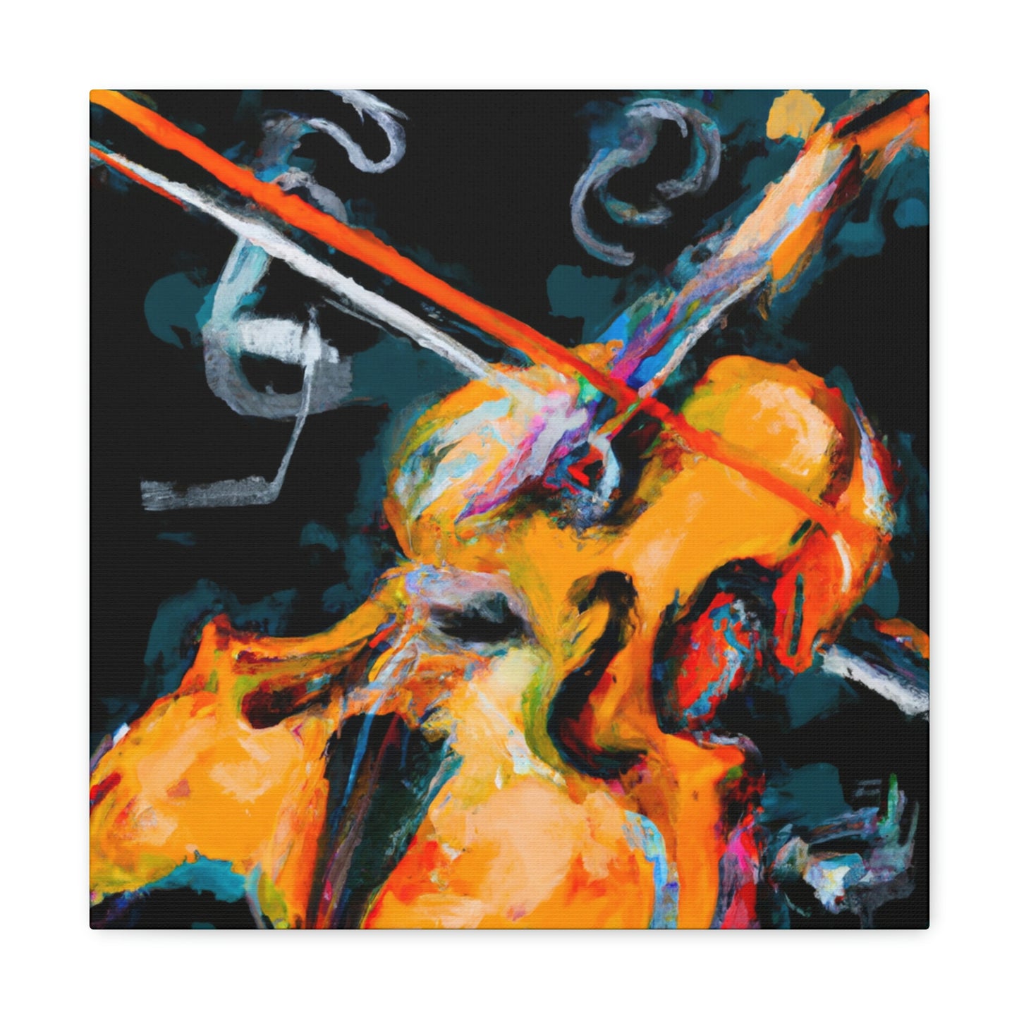 "Vibrant Violin Melody" - Canvas