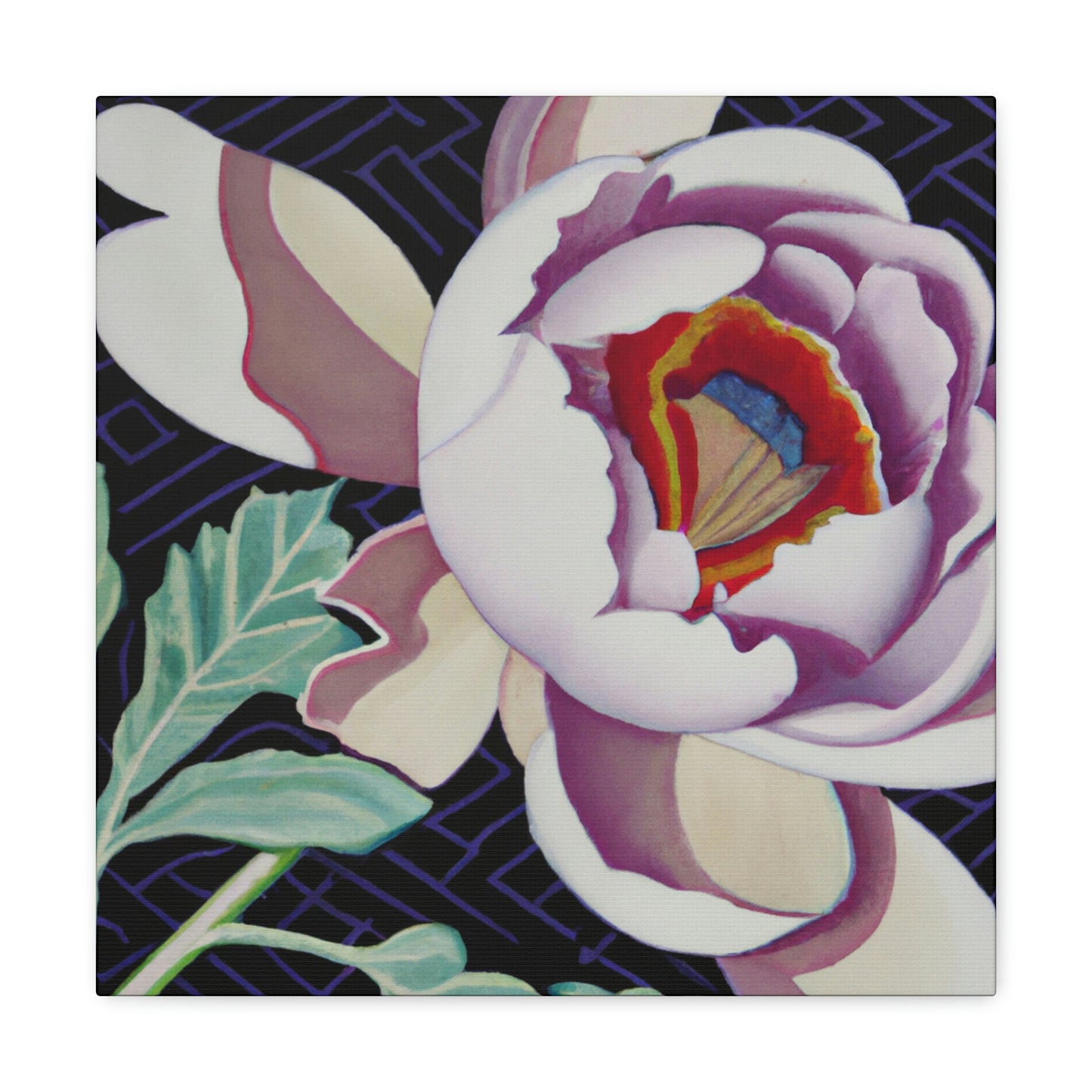 "Peony in Art Deco" - Canvas