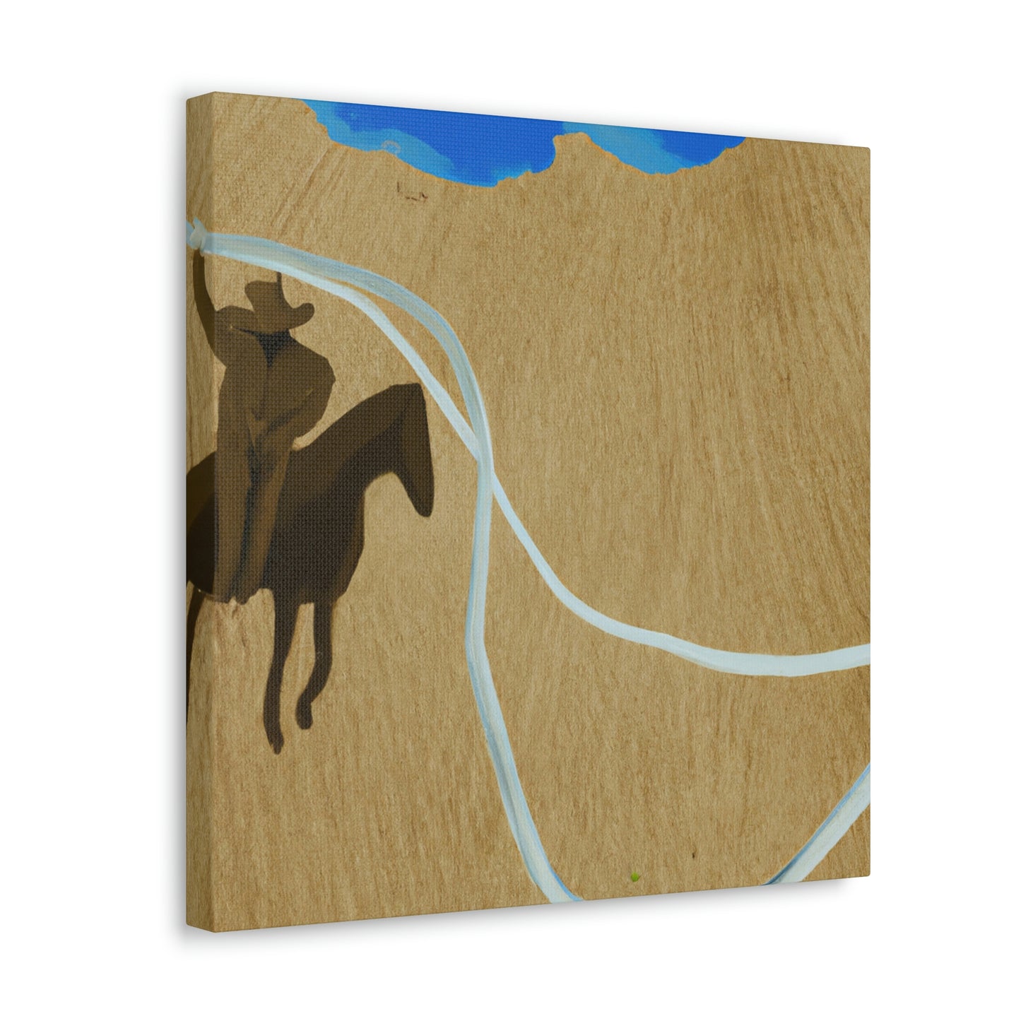 Roping a Cowboy Sunset - Canvas