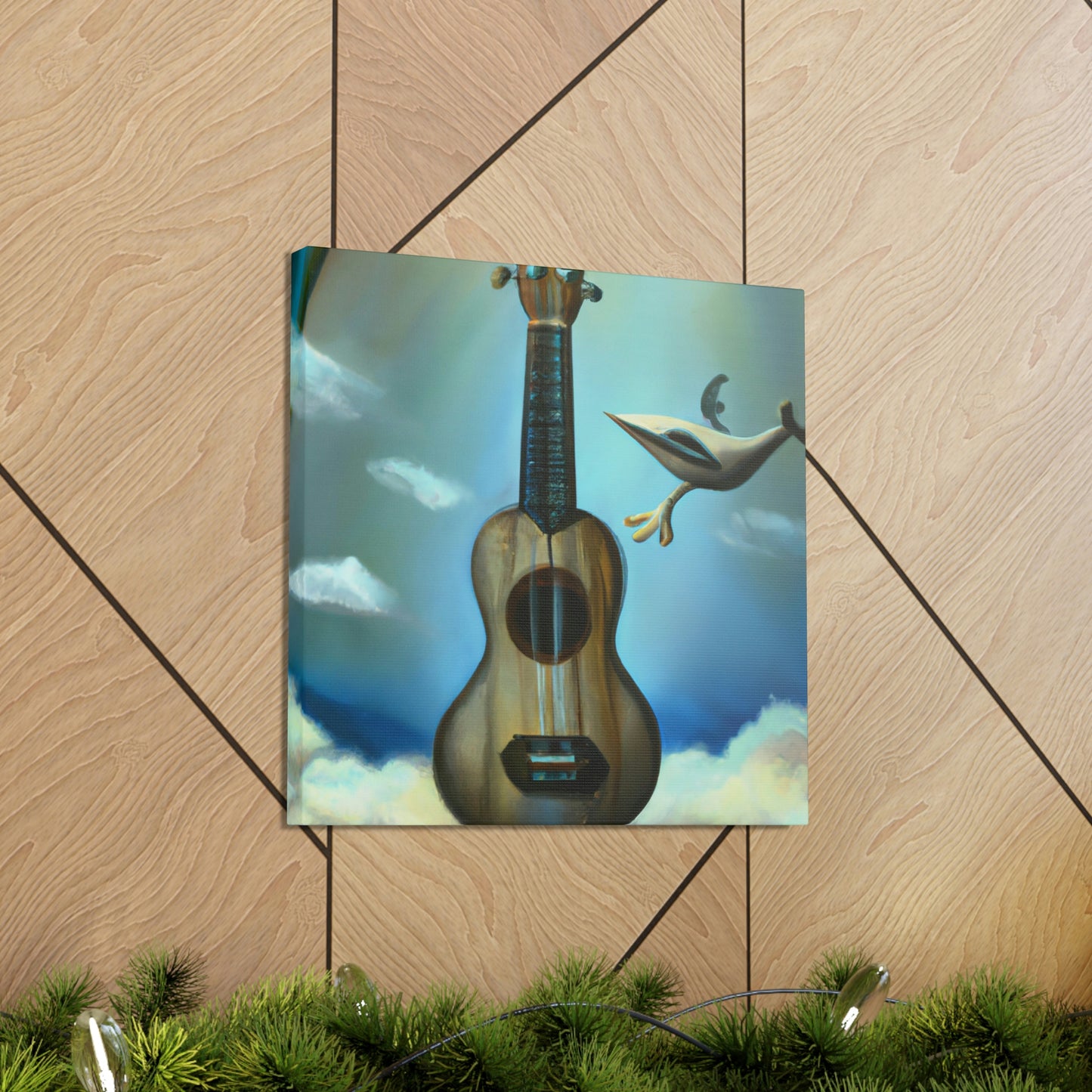 Ukelele Under Moonlight - Canvas