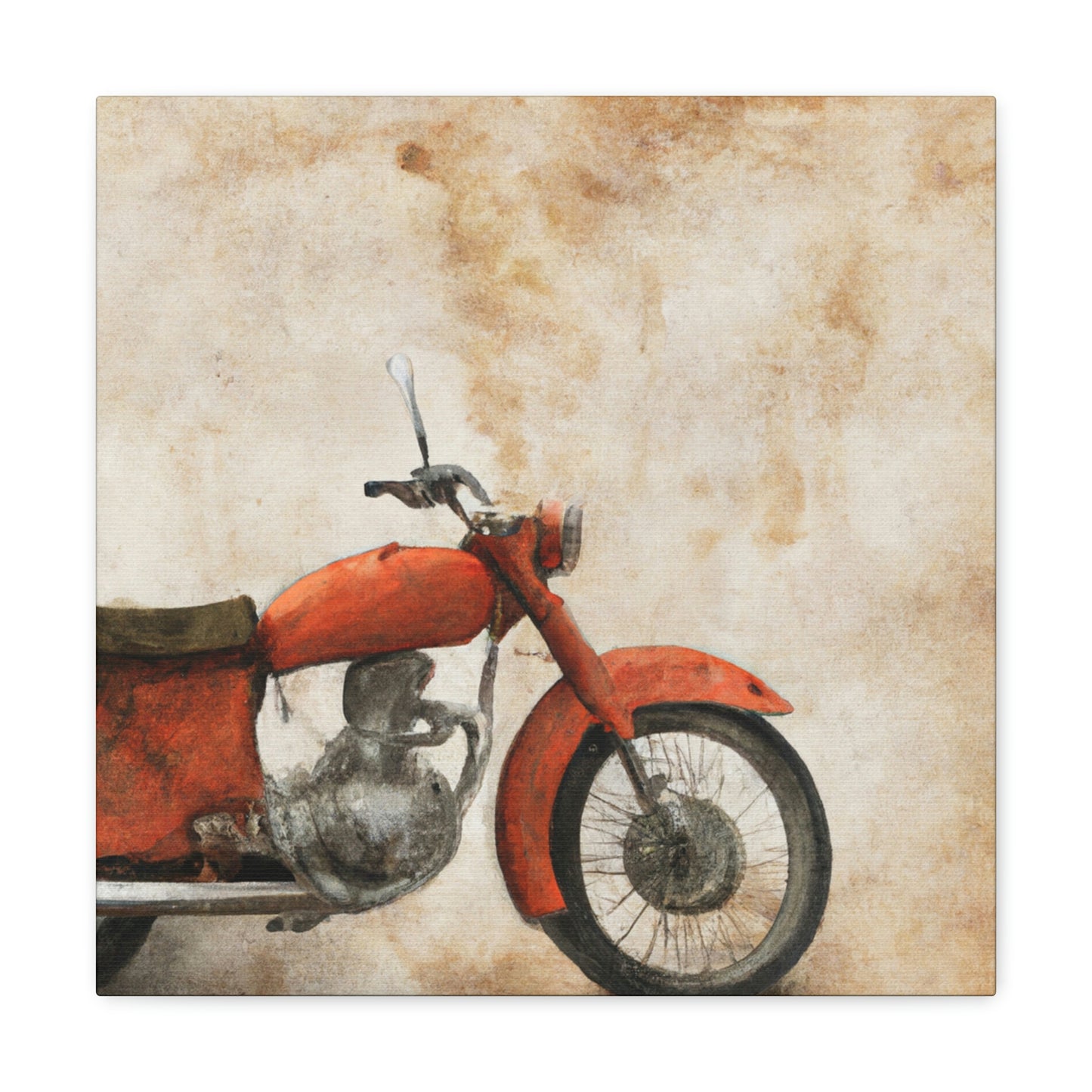 "Motorcycle And Moonlight Dream" - Canvas