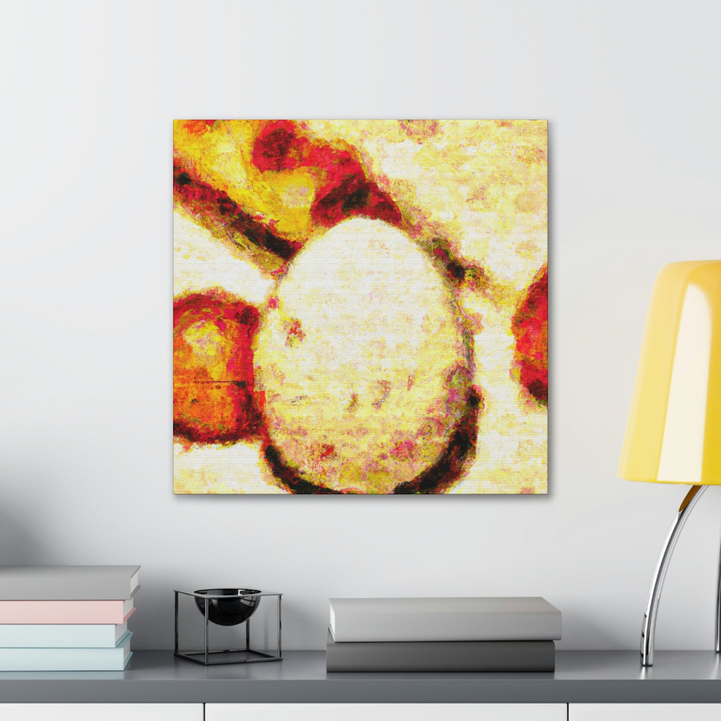 Eggs in Pointillism - Canvas