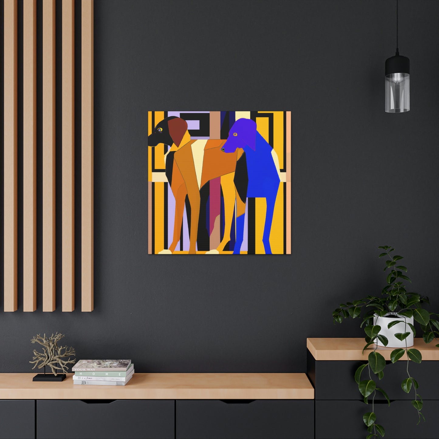 "Ridgeback with Art Deco" - Canvas