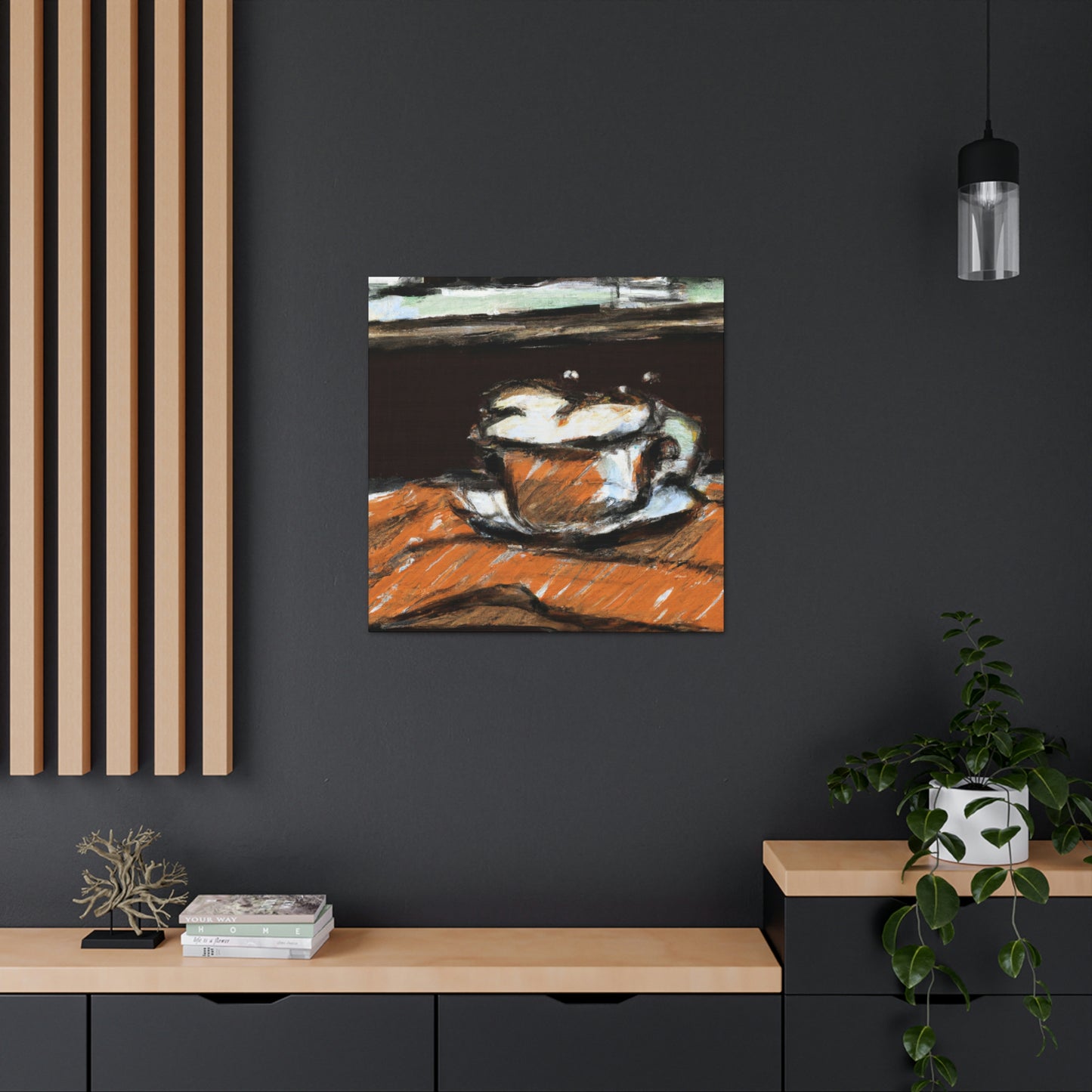 Cappuccino in Poppies - Canvas