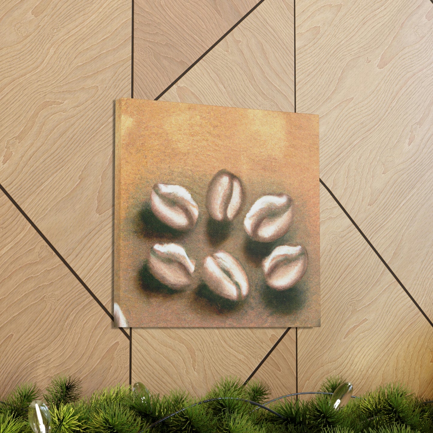 "Coffee Beans: Art Deco" - Canvas