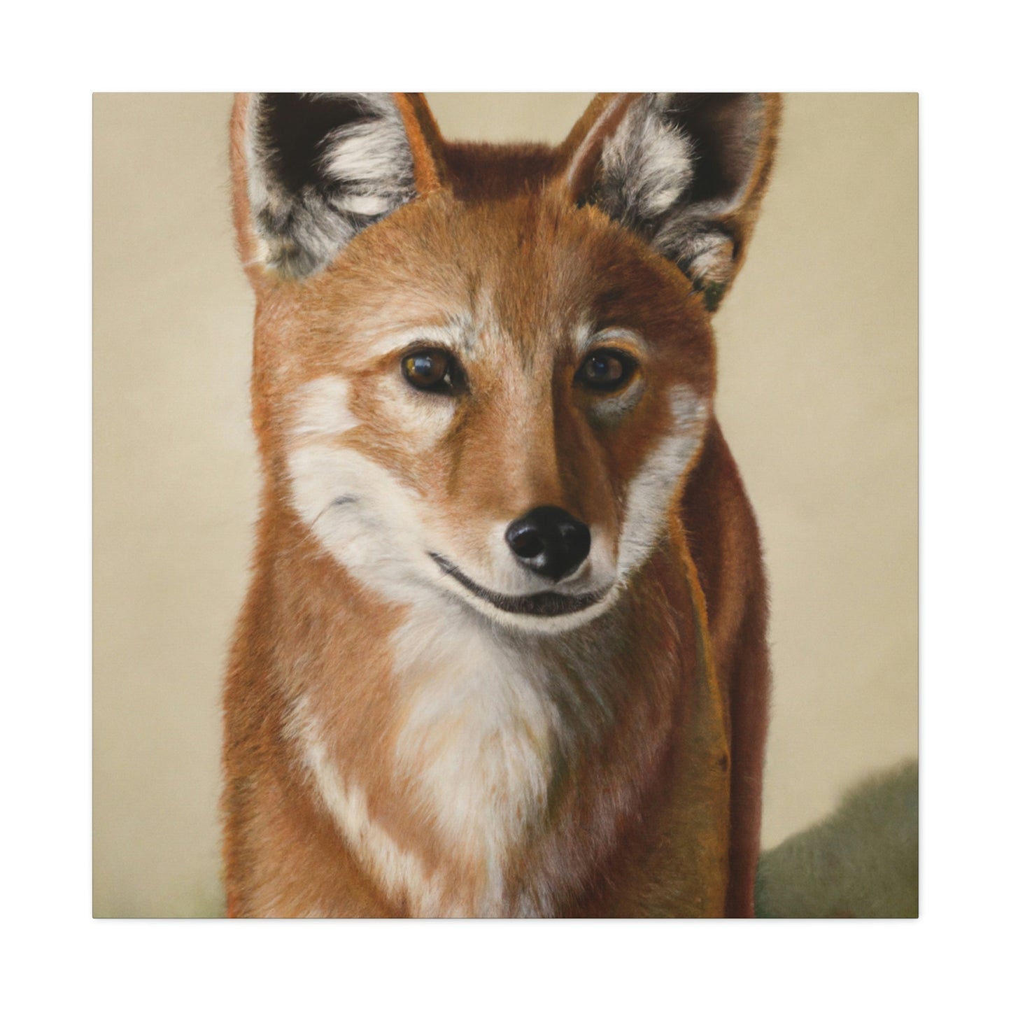 Dhole in Hyperrealism - Canvas