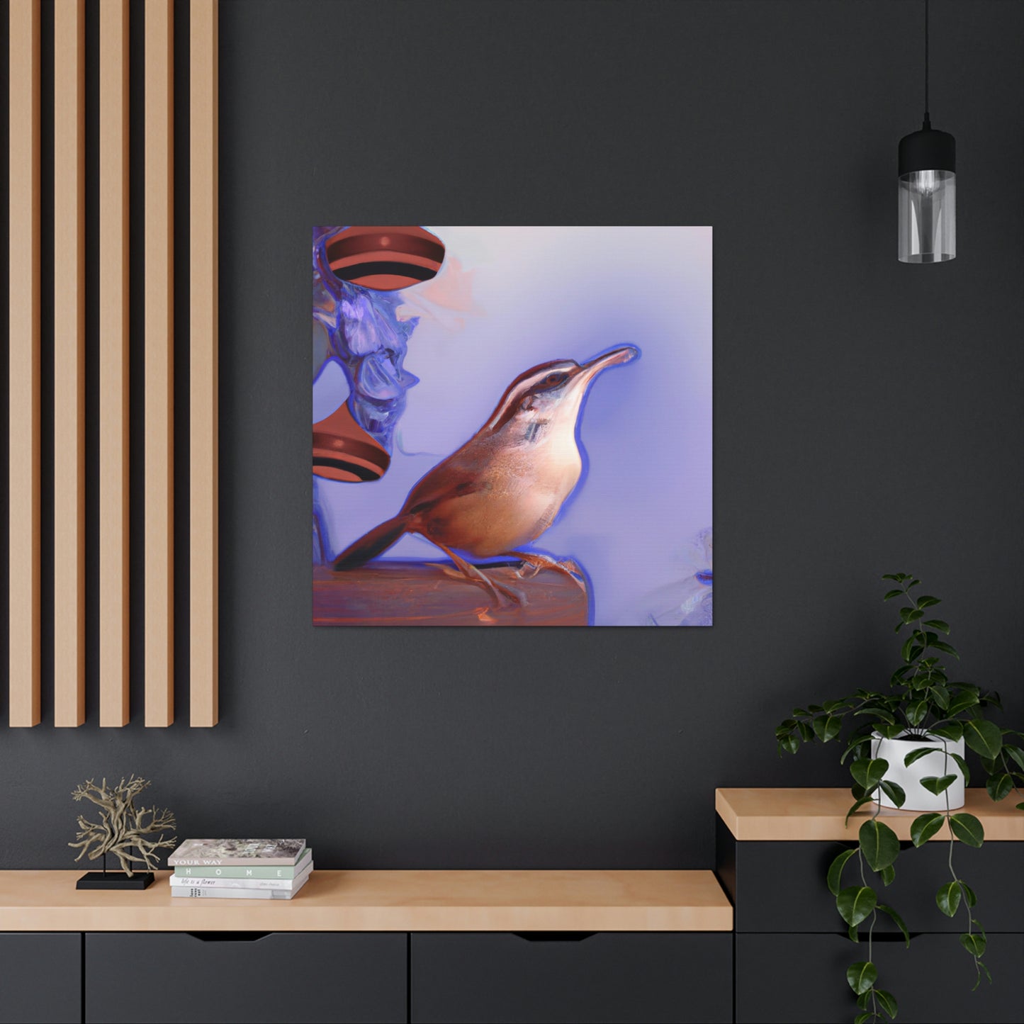 Carolina Wren Reflection - Canvas