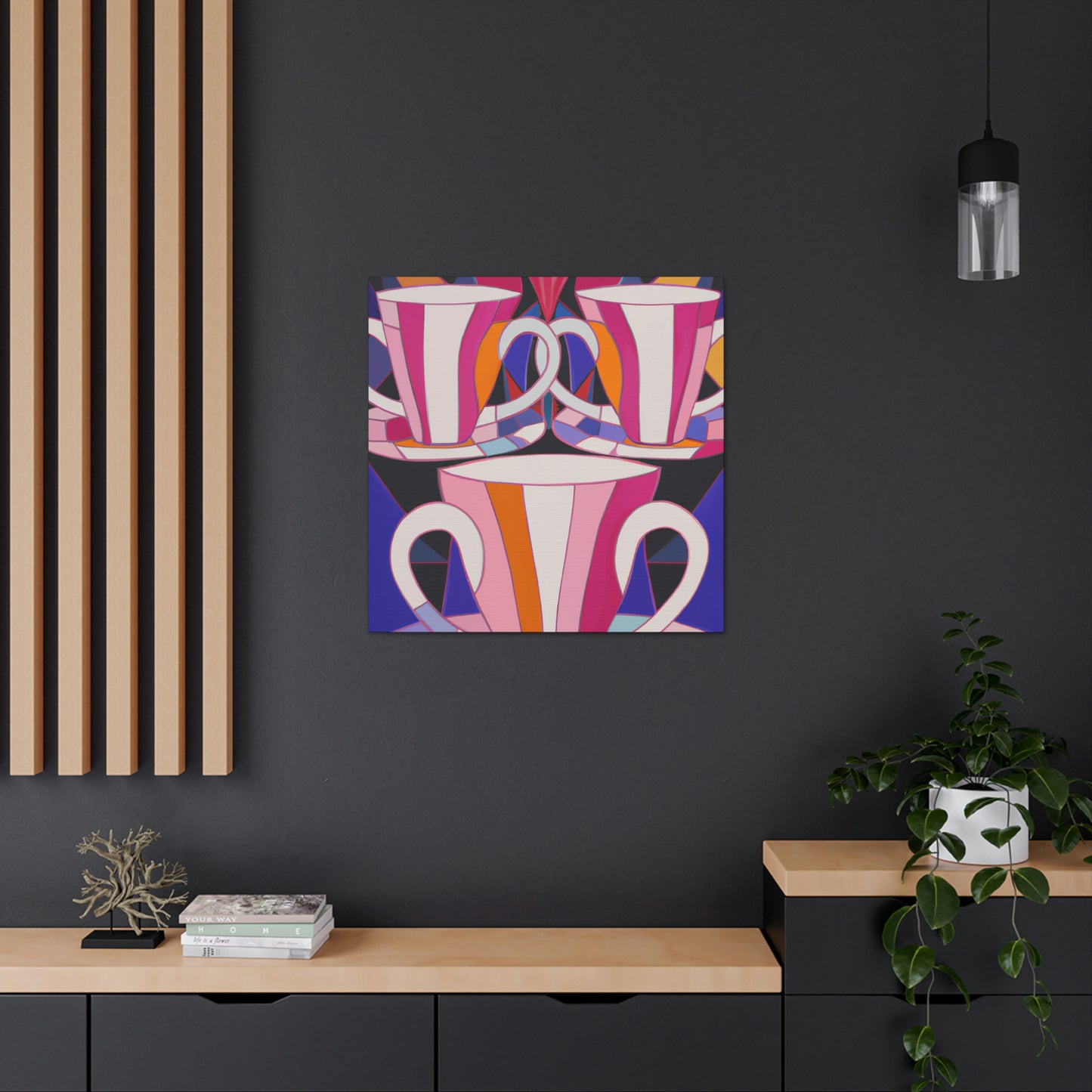 "Tea Cup Symphony" - Canvas