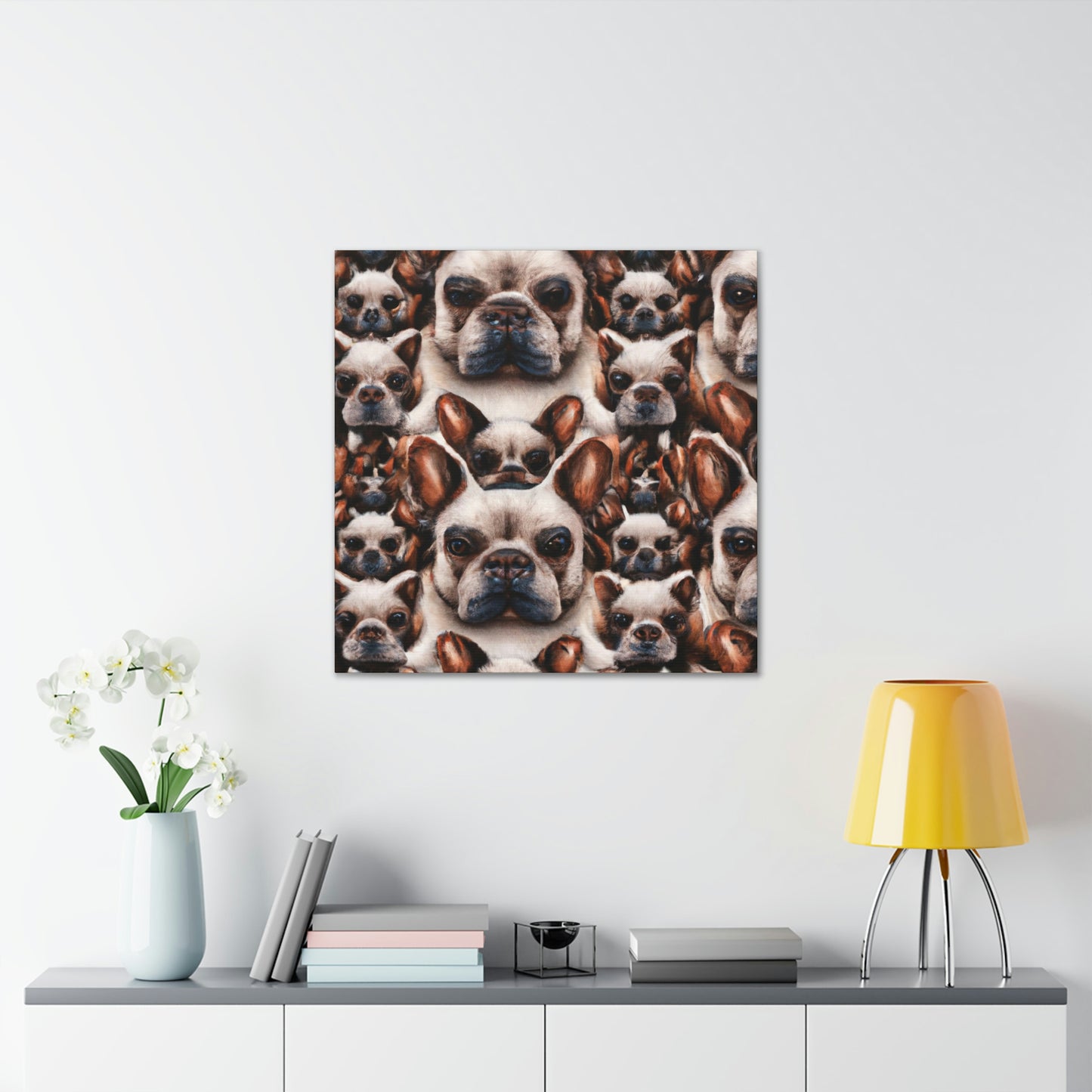 "Surreal French Bulldog Pose" - Canvas