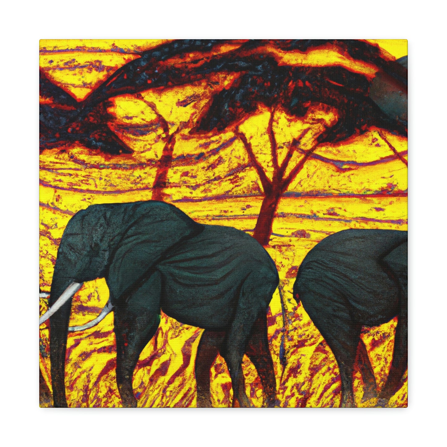 Elephant Afternoon Delight - Canvas