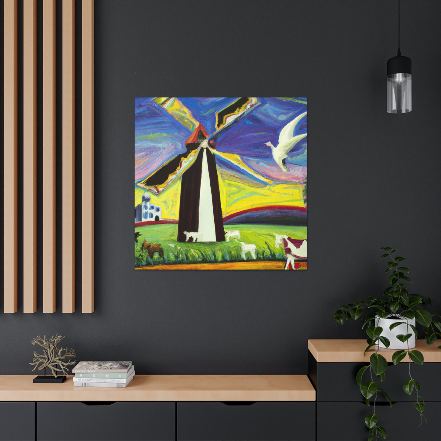 "Windmill in Dreamland" - Canvas