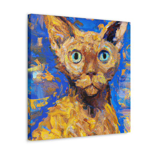 "Feline Elegance in Art Deco" - Canvas