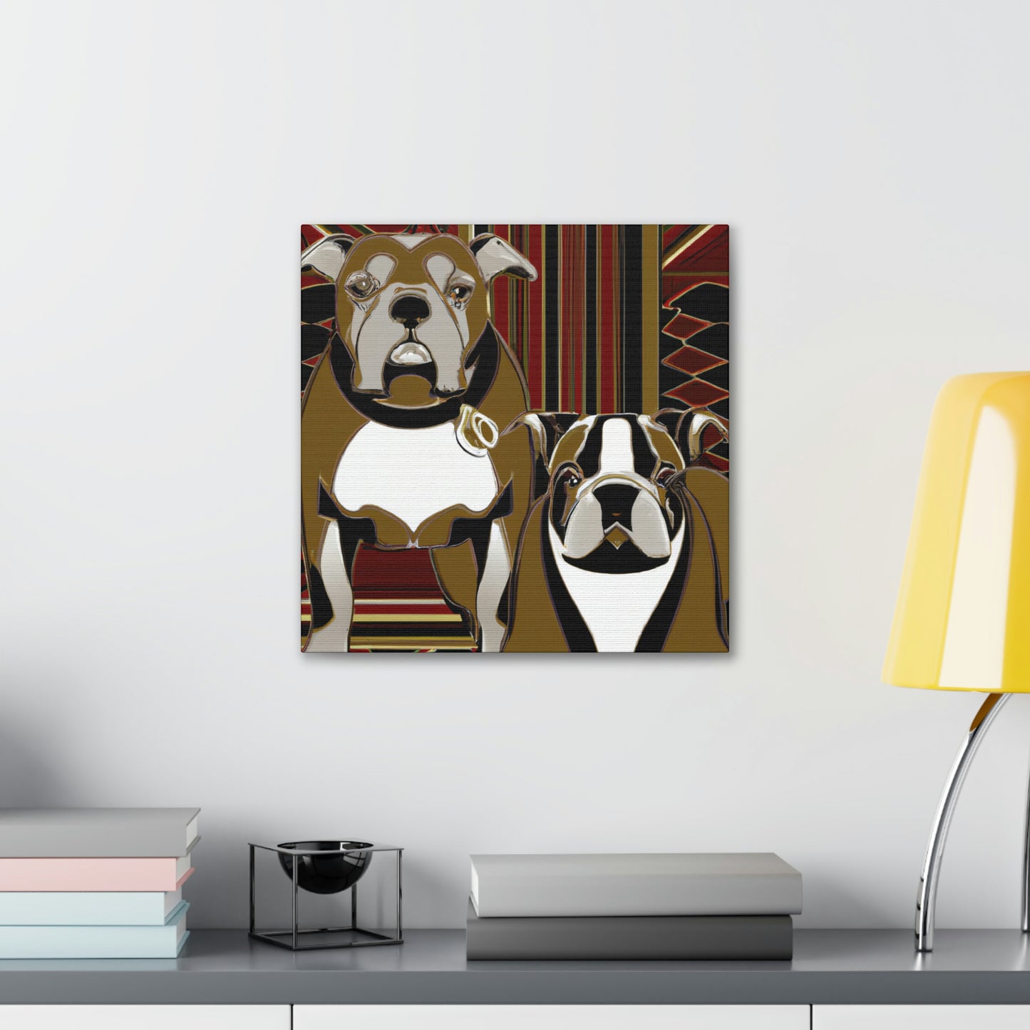 "Bulldog's Deco Grandeur" - Canvas