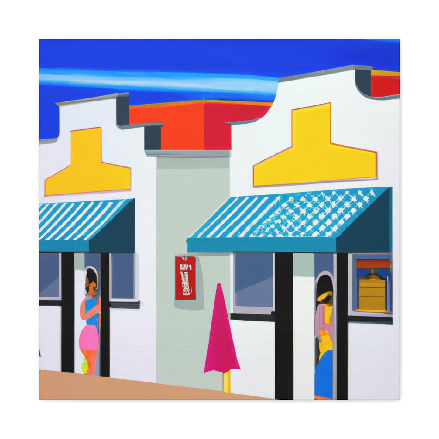 "Sparkling Beach Boutiques" - Canvas