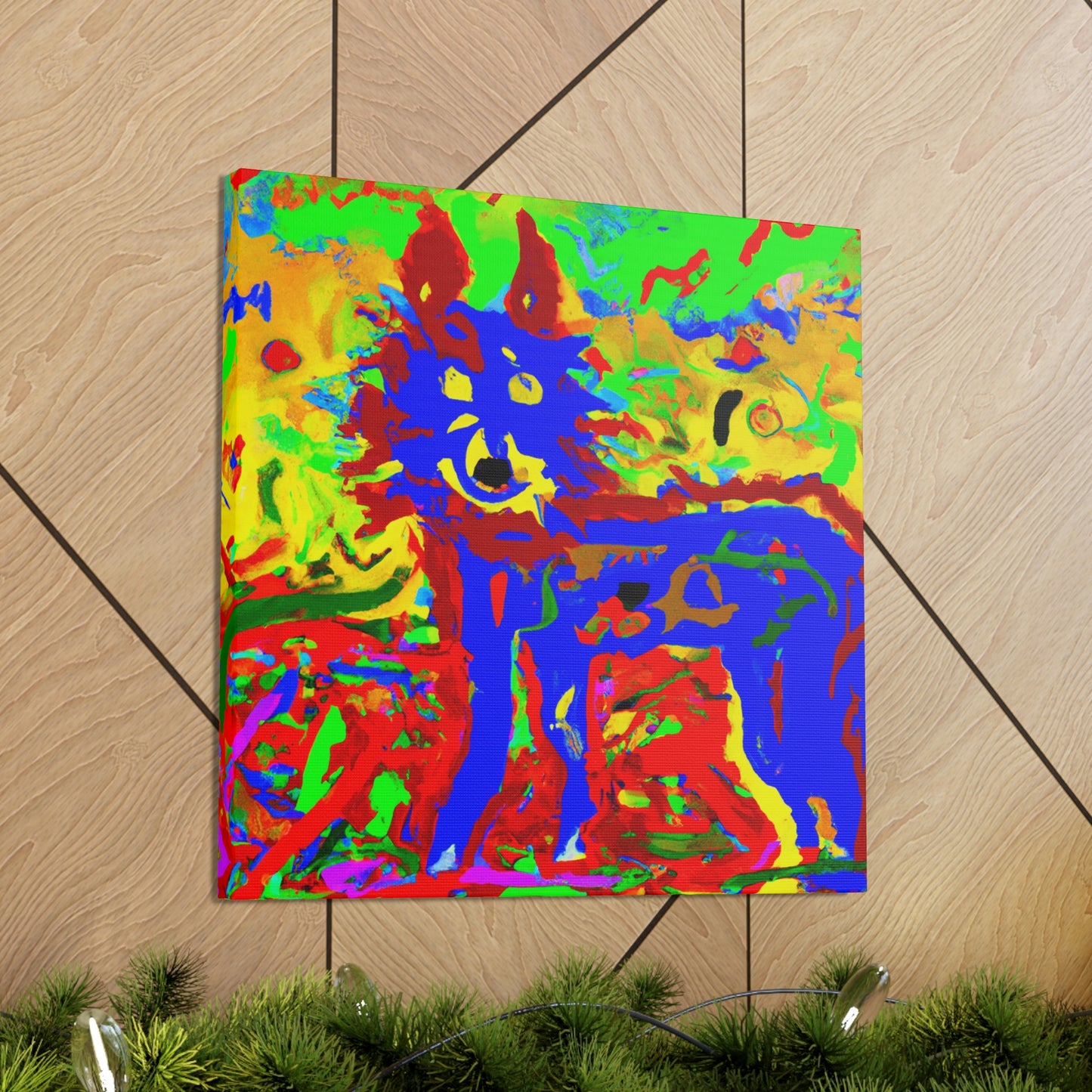 "Coyote Dance in Color" - Canvas