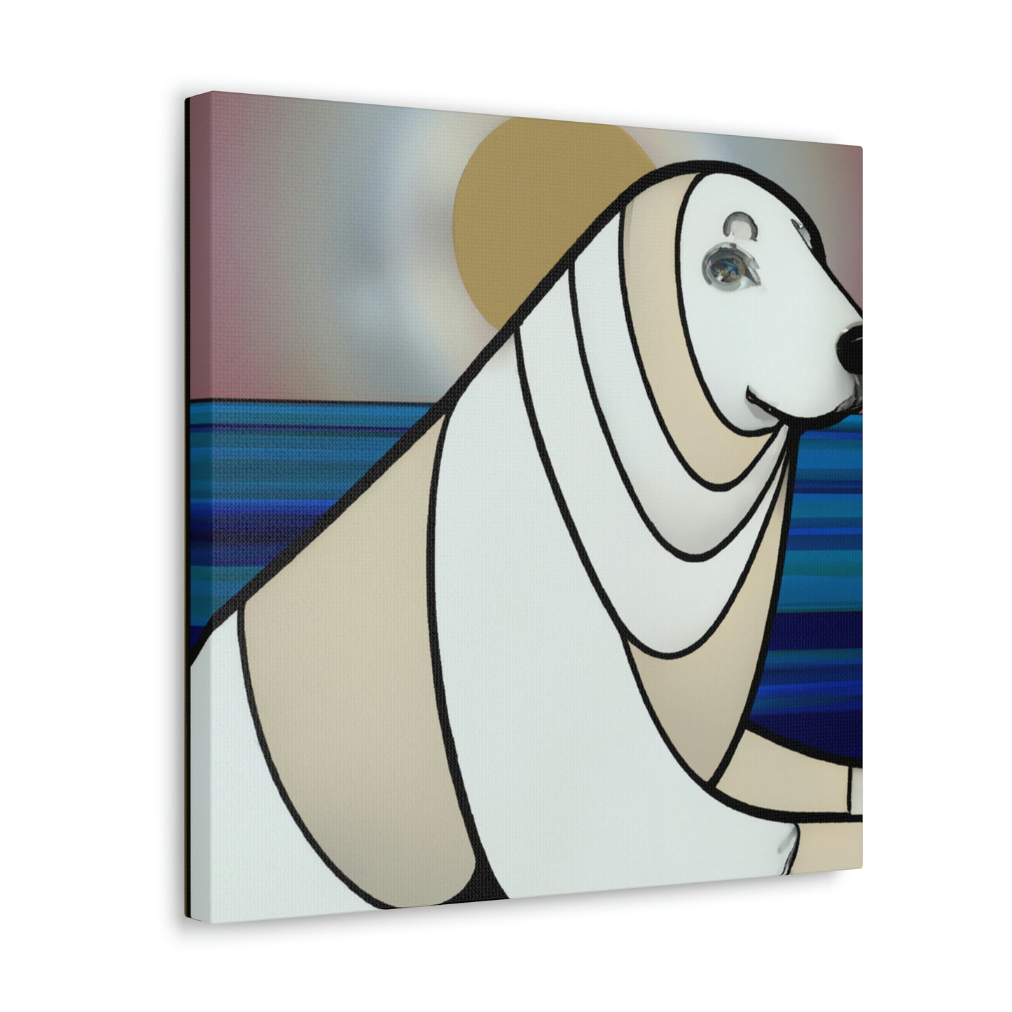 "Ermine in Moonlight Glow" - Canvas