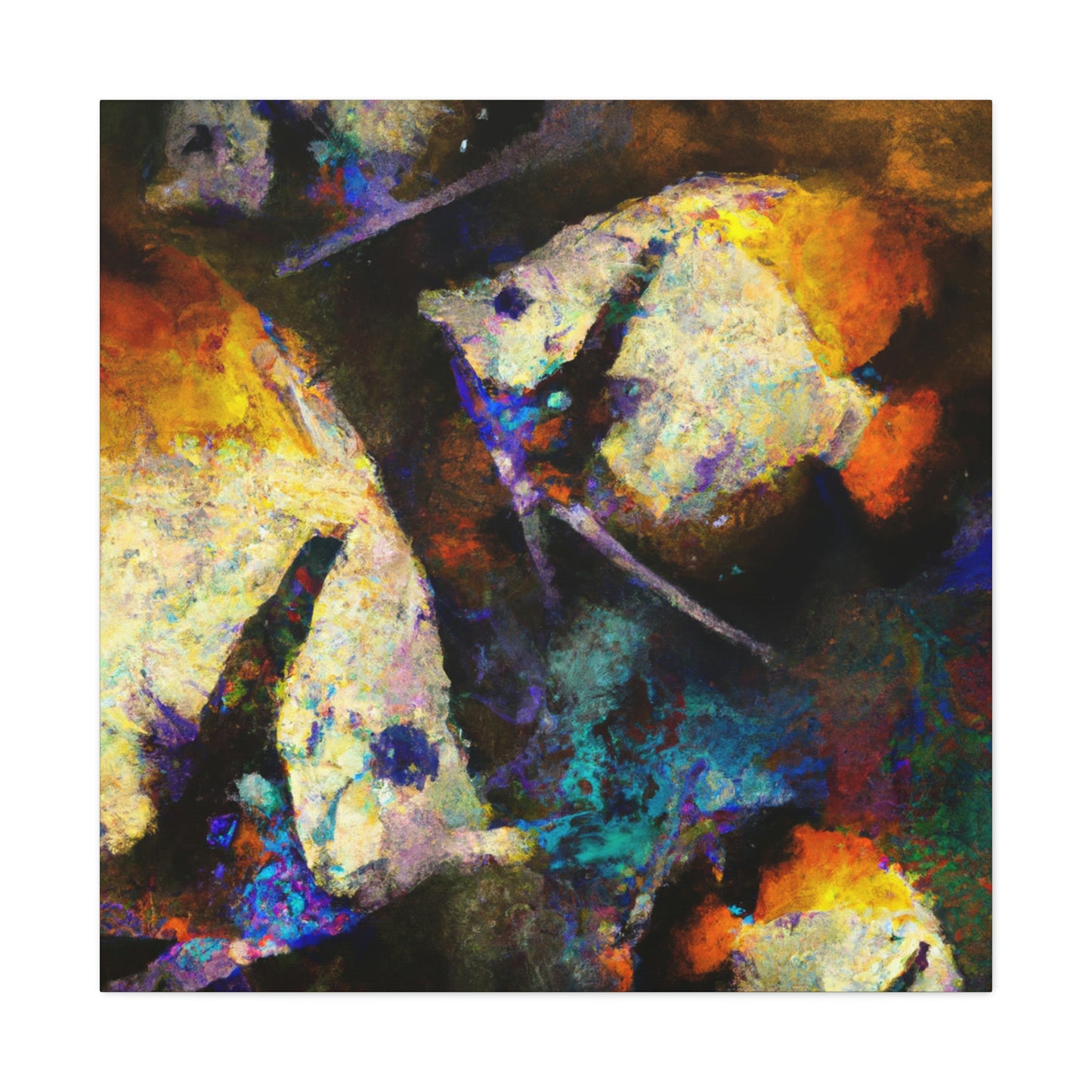 Glimmering Angelfish Painting - Canvas