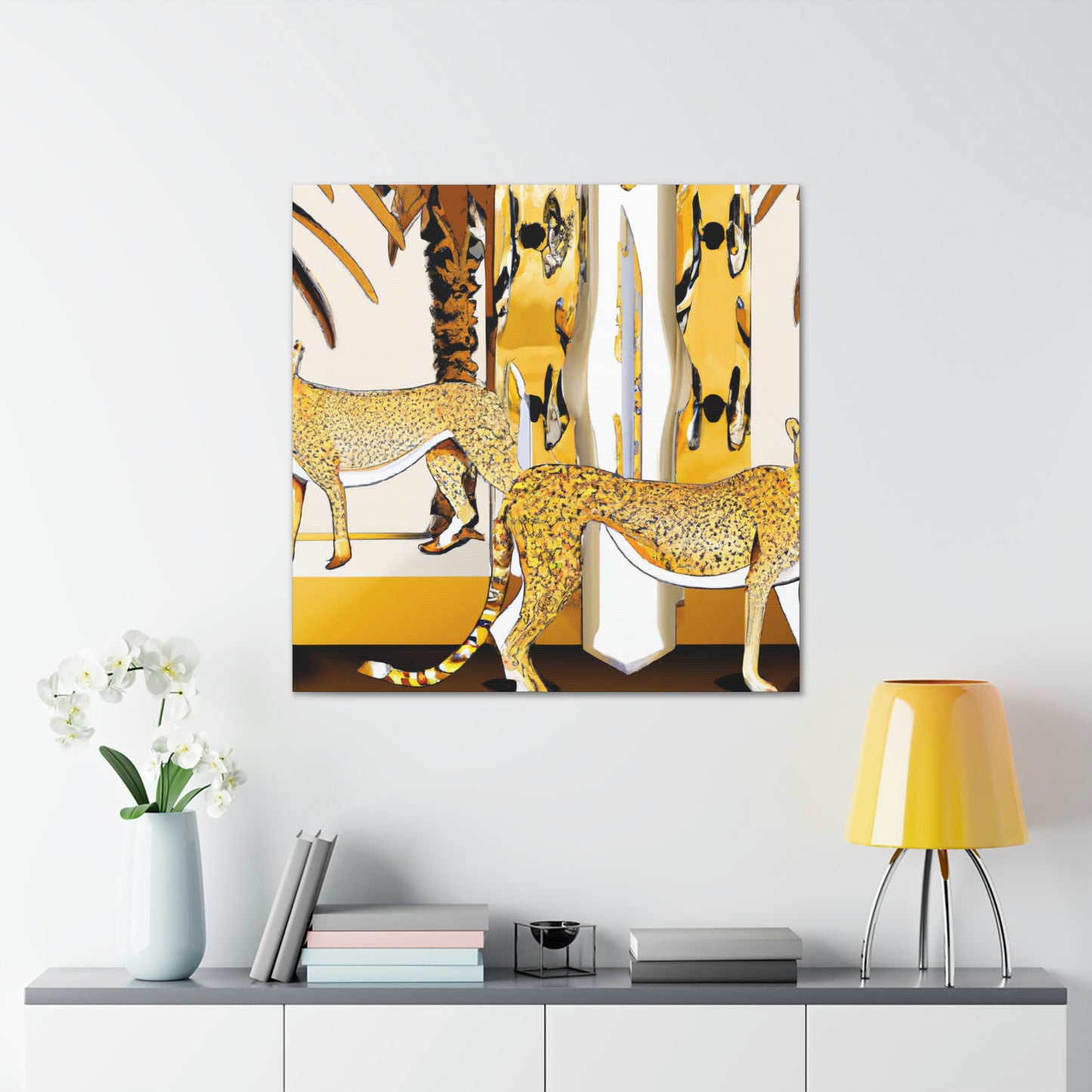 "Cheetah's Wild Symphony" - Canvas